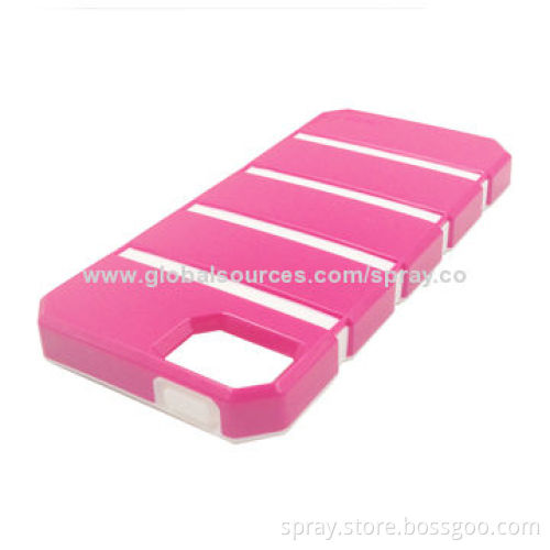 Two Tone Dual Layer Hard Soft High Impact Defender Case for iPhone 5,5S